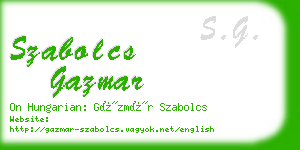 szabolcs gazmar business card